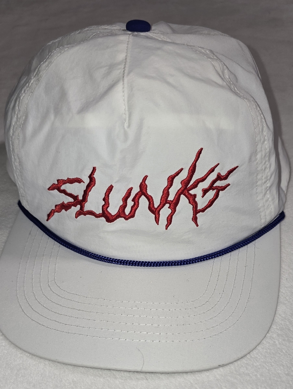 Slunks Hat Americana White With Red And Blue USA Patriotic